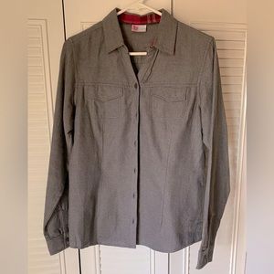 Columbia Grey Flannel Button Down Shirt | Women’s Medium